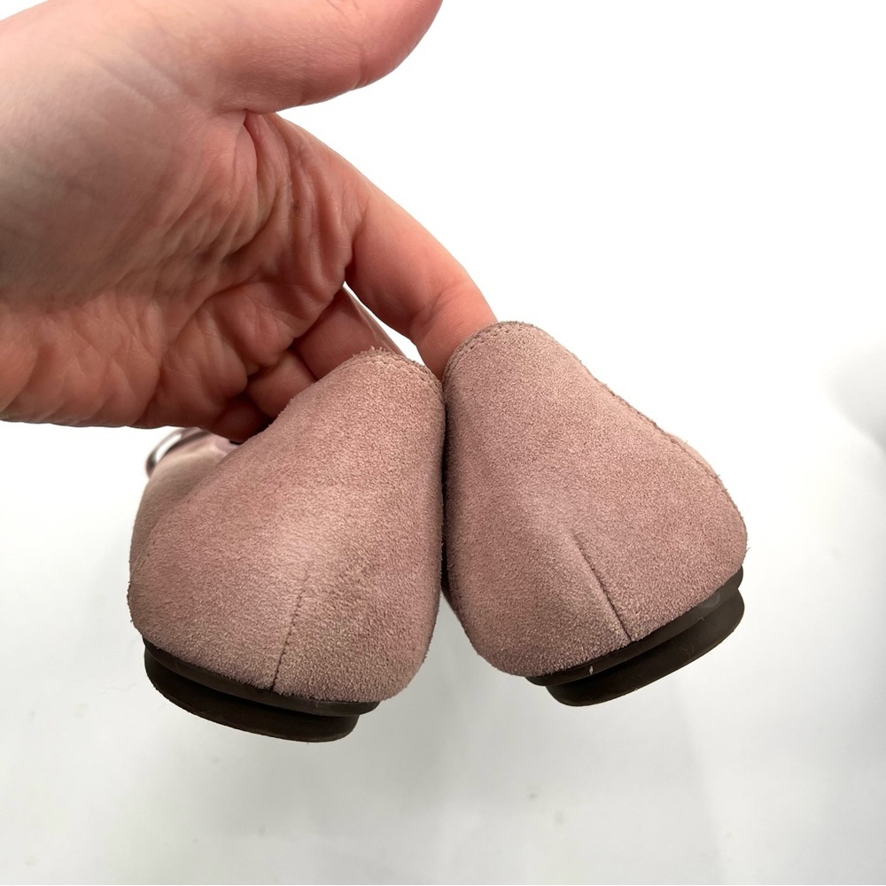 VIONIC Maria Ballet Flats 8.5 Suede Leather Blush Pink Slip On Comfort Flat Shoe - Picture 5 of 9